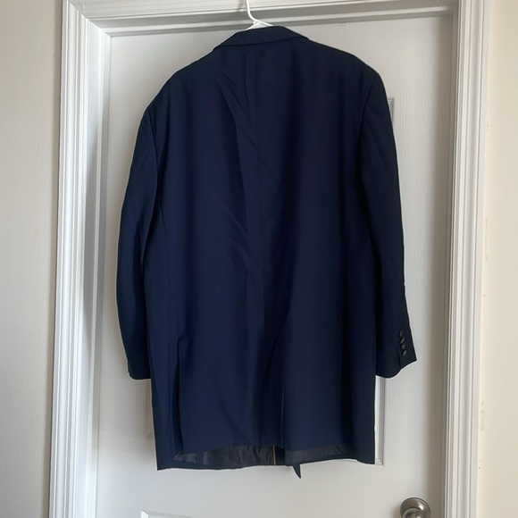 John Blair Navy Long Blazer Jacket Size 48 - Picture 6 of 9